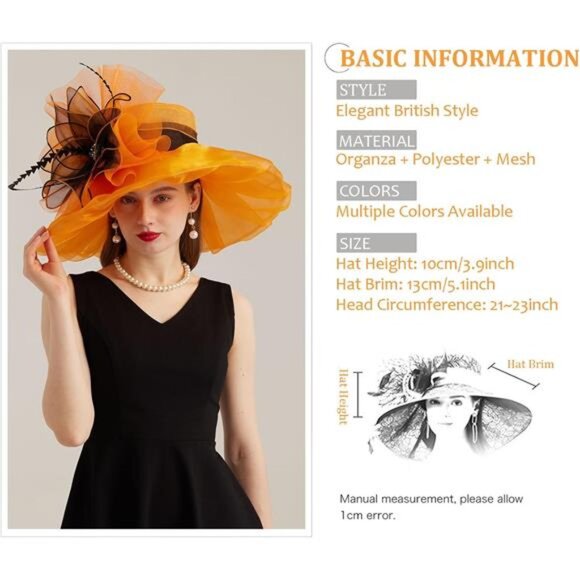 Women\'s Kentucky Hat Wide Brim Orange5 main image 5